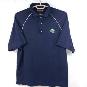 Footjoy Peek N Peak Golf Resort Performance Athletic Blue S/S Polo Shirt Mens L